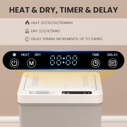 AGLUCKY Foldable Towel Warmer, 35L Large Capacity PTC Heater | Aromatherapy, Temper & Timer Functions, Fits Up to Three 45"x70" Oversized Towels, Auto Shut Off, Towel Dryer for Home Spa