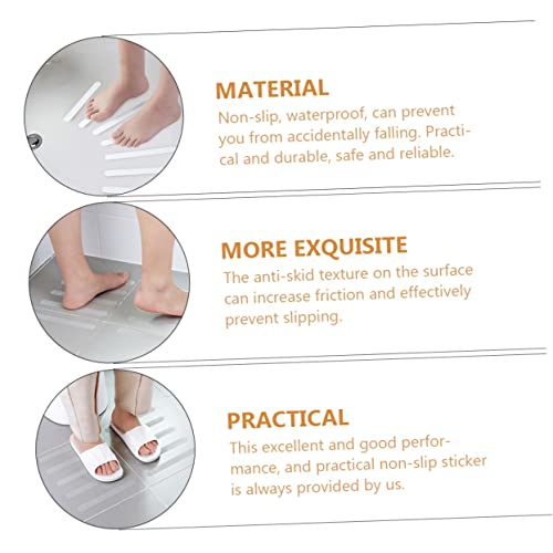 ULTECHNOVO 12pcs Slip Shower Stickers for Bathtub Safety Transparent Non Skid Strips Easy to Install for Bathroom Kitchen Stairs Floors and Swimming Pools