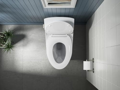 Kohler K-30783-0 Lithe Quiet-Close Elongated Toilet seat with Grip Tight Bumpers, White - style: Lithe