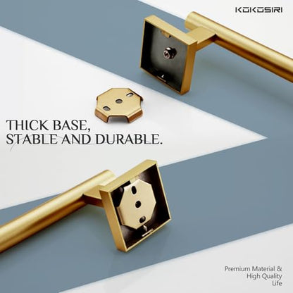 KOKOSIRI Hand Towel Bar Bathroom Towel Holder for Bath Kitchen Cabinet Towel Ring 12 Inch Brushed Gold Stainless Steel B4005BG-L12 - color: Brushed Gold, size: 12-Inch