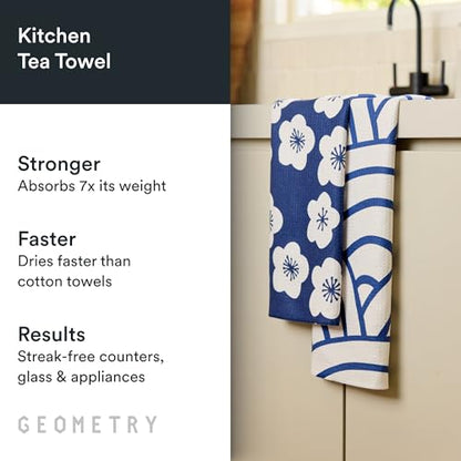 GEOMETRY Kitchen Tea Towels - Quick Dry Microfiber Dish Towels for Kitchen Every Bloom, 18" x 30" 2 Pack - color: Every Bloom, style: Kitchen Towel - Double