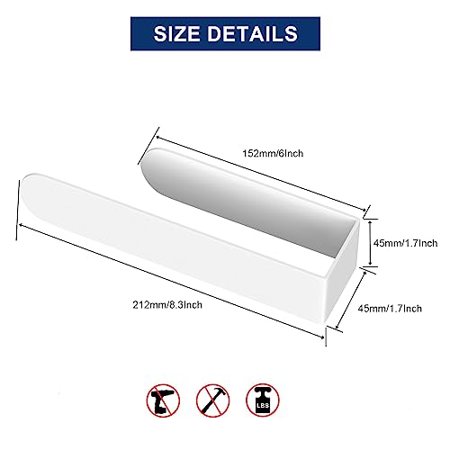 HUFEEOH Adhesive Hand Towel Holder, Kitchen Towel Rack Towel Bars Wall Mounted, Stainless Steel Bath Towel Holder for Bathroom Hotel Kitchen (8 inch, White) - color: White, size: 8 Inch