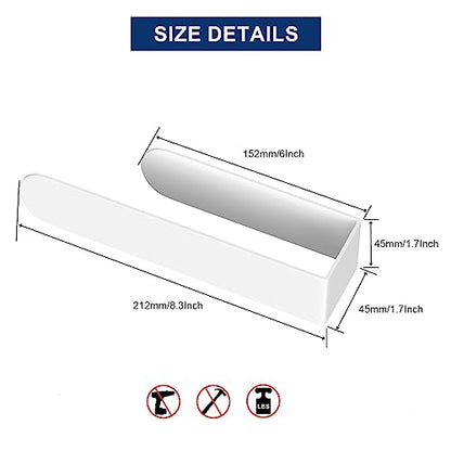 HUFEEOH Adhesive Hand Towel Holder, Kitchen Towel Rack Towel Bars Wall Mounted, Stainless Steel Bath Towel Holder for Bathroom Hotel Kitchen (8 inch, White) - color: White, size: 8 Inch