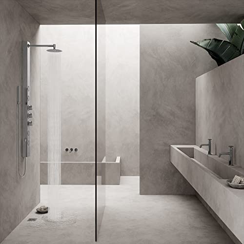 VIGO Elan 4.38 in. W x 4.38 in. L Square Shower Drain in Chrome - VG07004CH - color: Chrome, size: 4 in.