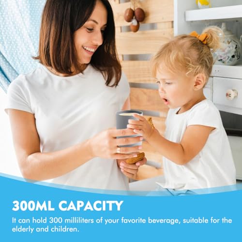 300ml Bathroom Cup, Wall Mounted Toothbrush Holders Reusable Water Cup Drinking Cups for Home Travel Bathroom Accessories (Grey) - color: Grey