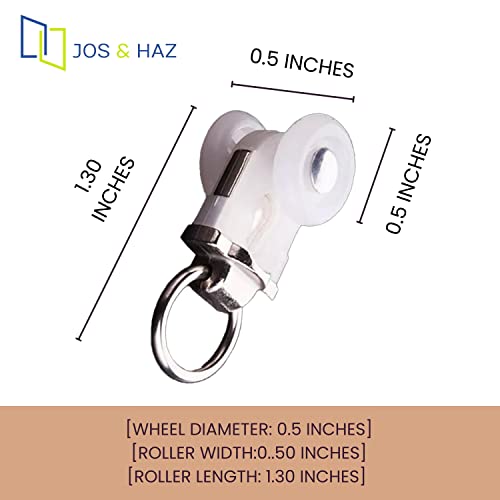 Jos & Haz MF016W-Curtain Track Accessories (10 Pack Runners) - color: White, size: 10 PACK RUNNERS
