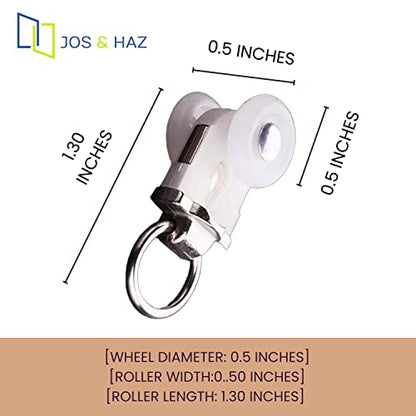 Jos & Haz MF016W-Curtain Track Accessories (10 Pack Runners) - color: White, size: 10 PACK RUNNERS
