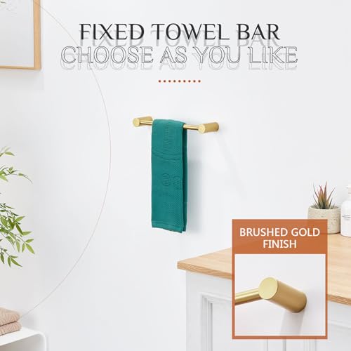 KOKOSIRI Bathroom Towel Bar 16-Inch Single Rail for Bathroom Hardware Hand Towel Holder Hangers Wall Mount Brushed Gold Stainless Steel, B4007BG-L16 - color: Brushed Gold, size: 16-Inch
