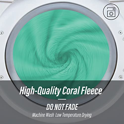 MOONQUEEN Ultra Soft Microfiber Coral Velvet Towel Set - Quick Drying, 2 Bath Towels, 2 Hand Towels, 2 Washcloths - Aqua Green, 6 Pcs - color: Aqua Green