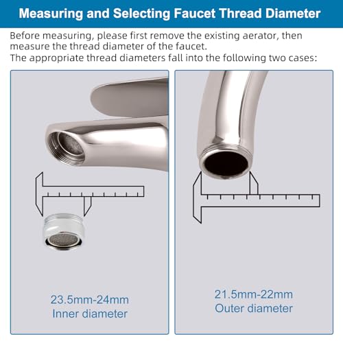 Hibbent Faucet Adapter Kit, Swivel Aerator Adapter to Connect Garden Hose - Multi-Thread Kitchen Sink Faucet to Garden Hose Adapter 3/4 Inch - Brushed Nickel - color: Brushed Nickel, style: Swivel Garden Hose Adapter