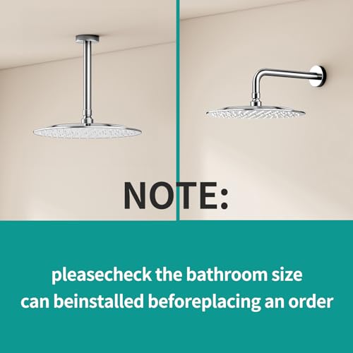 All Metal Rain Shower Head - Heavy Duty Stainless Steel, Easy Install, High Water Flow, Ultra-Thin Modern Design for Bathroom (Chrome, 10) - color: Chrome, size: 10