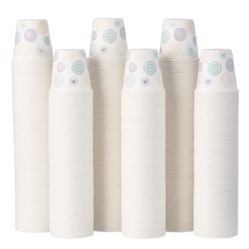 Tamone 600 Pack 3 oz Bathroom Cups, Small Paper Cups, Mouthwash Cups, Disposable Paper Cups,3oz Paper Cups for Party, Picnic, BBQ, Travel, Home and Event - color: Beige