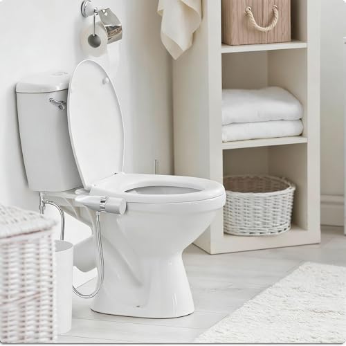 Toilet Seat Attachment Double Nozzle Bidet Adjustable Water Flows None Electric Bidet Toilet Attachment Easy Installation Cold Water Sprayer Bidets for Toilets - color: Asian model