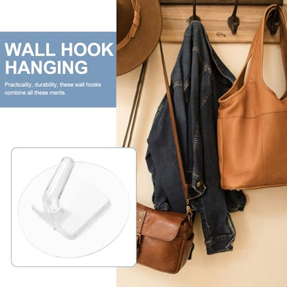 COHEALI Strong Adhesive Wall Hooks for Hanging Towels, Self-Adhesive Waterproof Hooks for Bathroom and Kitchen, 20pcs Set, No Drilling Required, Sturdy Home Storage Solution