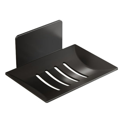 2 Pack No Drill Self Draining Wall Mounted Adhesive Carbon Steel Soap Dish Shower Soap Holder Bathroom Tray
