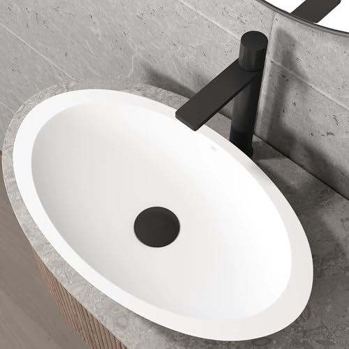 Vigo Bathroom Sink Pop Up Drain Without Overflow, Matte Black Drain Stopper with ClogFree QuickDrain Technology & Matching Mounting Ring - color: Matte Black