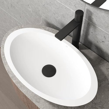 Vigo Bathroom Sink Pop Up Drain Without Overflow, Matte Black Drain Stopper with ClogFree QuickDrain Technology & Matching Mounting Ring - color: Matte Black