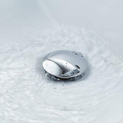 Bathroom Sink Drain Without Overflow with Strainer Basket Detachable Vessel Sink Lavatory Vanity Pop Up Drain Stopper Polished Chrome - color: Chrome, size: Without Overflow
