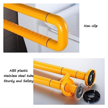 Grab Rails Bath Wall Attachment Handrails,Grab Bar Rails Bathroom Grab Bar, Toilet Armrest, Wall-Mounted Straight Hair Towel Rack, Sturdy Stainless Steel Shower Safety Ha
