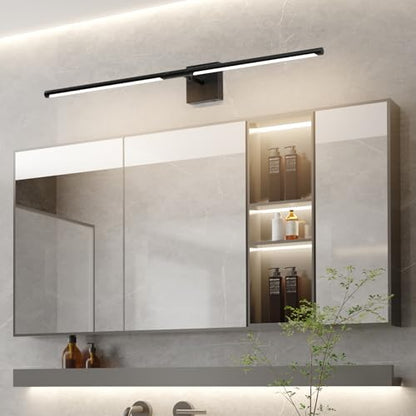 Tipace Hard-Wired LED Black Vanity Light Fixtures for Bathroom Over Mirror 39.4 inch LED Bath Sconces Hardwired 5CCT Adjustable Morden Picture Lights for Paintings - size: 39.4 IN-5CCT