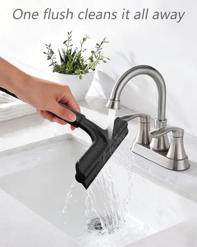 Shower Squeegee for Glass Doors, 8 Inch Bathroom Squeegee for Shower Glass | Silicone Rust-Proof, Streak-Free No Squeak, Shower Door Squeegee with Hook for Shower Glass, Tile Walls, Mirror, Windows, Car