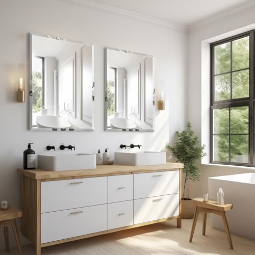 Single Door Multi-Purpose Plastic Bathroom Medicine Cabinet with Mirror, Surface or Recessed Mount, Vanity Cabinet with 2 Plastic Adjustable Shelves, White
