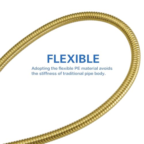 RUMOSE 79 inches Extra Long Shower Hose, Gold | Shower Head Extension Hose, Attachment Flexible Handheld Shower Sprayer Hose, Stainless Steel Shower Tube - color: Gold, size: 79"