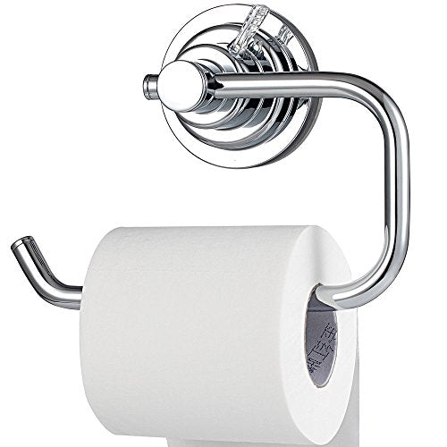 BOPai Modern Vacuum Suction Cup Toilet Paper Holder | Repositionable & Powerful Vacuum Suction