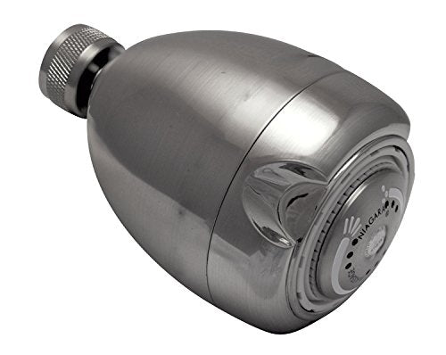 Niagara Conservation High Efficiency 1.5 GPM Earth Spa 3-Spray Showerhead in Brushed Nickel, N2915BN - color: Brushed Nickel, size: 1.5 GPM