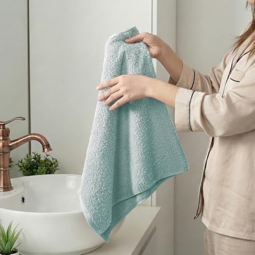 REDKISS 4-Pack Luxury Hand Towels, 16x32 Inch 450G 100% Cotton, Green Quick-Dry Bathroom & Kitchen Towels, Super Soft and Highly Absorbent - color: Green, size: hand towel set of 4