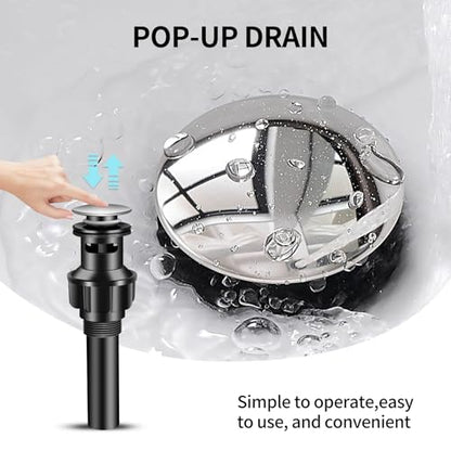Bathroom Faucet Single Hole Single Handle Vanity Faucet | Modern Chrome Bathroom Faucet with Pop-Up Drain, Suitable for 1 Hole or 3 Hole Sink, Suitable for RV Etc Bathroom - color: Chrome