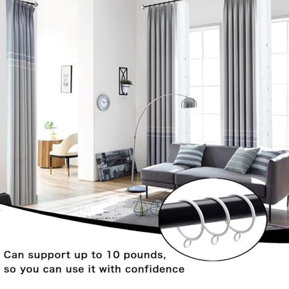 Openable Curtain Rings with Eyelets, 1.25inch Heavy Duty Rustproof Metal Drapery Rings,Shower Curtain Rings 24pcs White Zocang - color: White, size: 1.25inch Inside Diameter