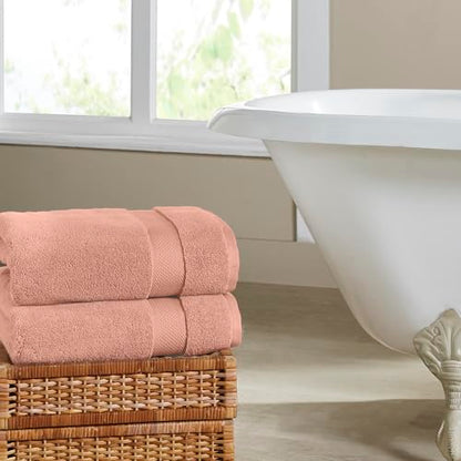 Modern Threads Luxury 6-Piece Quick-Dry Towel Set – Plush & Ultra-Absorbent for Spa-Like Experience, Clay - color: Clay