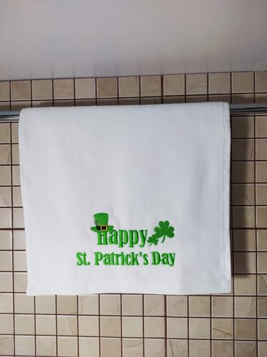 Generic Happy St. Patrick's Day 3-Pack Ultra Soft Highly Absorbent Fingertip Hand Towels.Quick-Drying Hand Towels. Embroidered Premium Luxury Towels.Terry Velour Bath & Kitchen Towels., Small - color: St. Patrick's Day 1