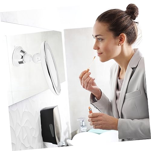 Magnifying LED Lighted Makeup Mirror with Strong Suction Cup Tabletop Vanity Mirror for Precise Cosmetics Application Portable and Easy Mounting Smooth Surfaces Women