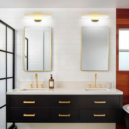 SineRise 16-Inch LED Modern Bathroom Vanity Light Bar, Gold Modern Acrylic Bathroom Wall Lighting Fixtures Over Mirror (Cool White 6000K) - color: Gold-Cool White, size: 16-Inch