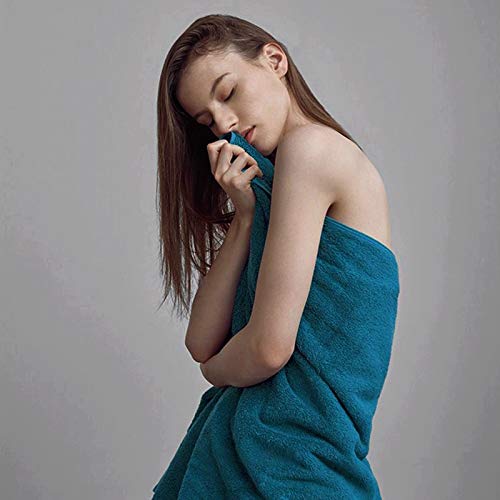 Luxury Bathroom Super Soft and Highly Absorbent Premium 100% Cotton Bath Towel Set for Gifts (Blue-M) - color: Blue-m