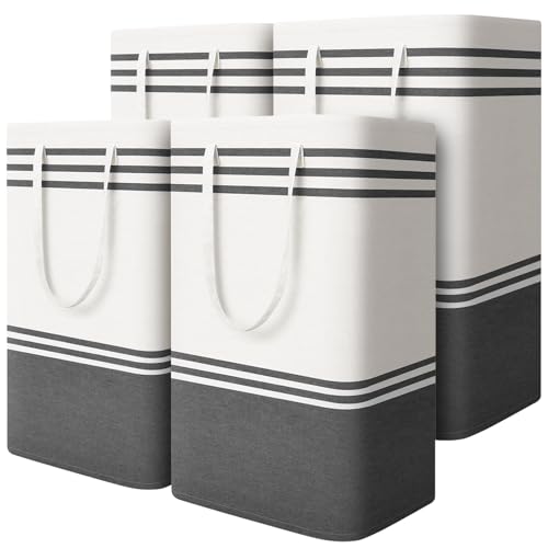 4 Pack Large Laundry Baskets, Laundry Hampers, Freestanding Waterproof Collapsible Clothes Bag with Extended & Reinforced Handles - Clothes Basket for Dorm, Bathroom, Home (88L) - size: 4 x 88L