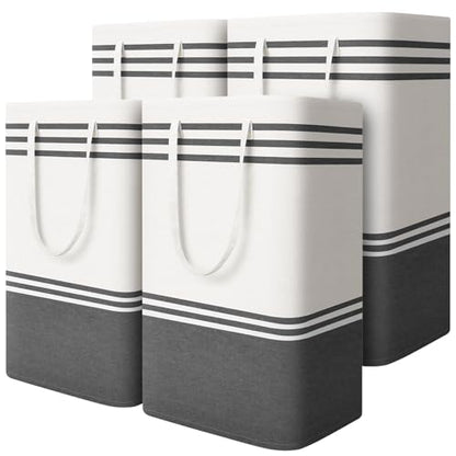 4 Pack Large Laundry Baskets, Laundry Hampers, Freestanding Waterproof Collapsible Clothes Bag with Extended & Reinforced Handles - Clothes Basket for Dorm, Bathroom, Home (88L) - size: 4 x 88L