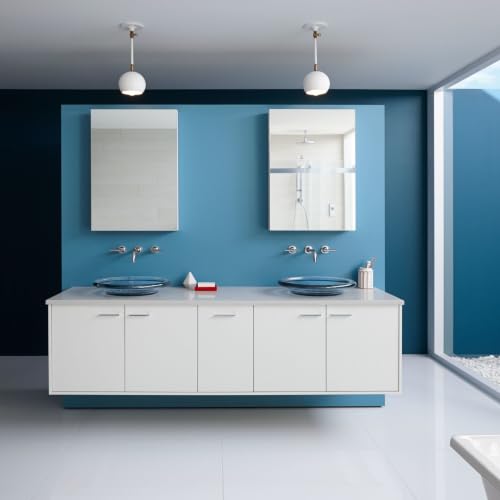 Kohler 99007-NA Verdera® Recessed or Surface Mount Bathroom Medicine Cabinet with Mirror, Bathroom Wall Cabinet with Interior Magnifying Mirror, Slow-Close Doors, 24 in. W x 30 in. H - size: 24" W x 30"H, style: Magnifying Mirror + Slow Close