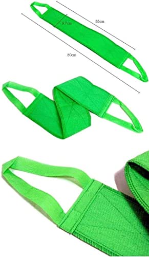 DEAD SKIN x (3 pcs) Long Exfoliating Towel with Straps Green Back Washcloth Bath Wash Towel Korean Italy Towel Back Scrubber for Shower Extended Length Bath Towel Shower