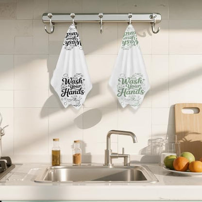 ZHAMEN Waffle Kitchen Towel Soft Absorbent Hand Tea Towels Set of 2 - color: Multi 1569