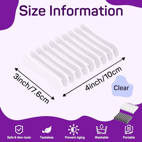 2 Pcs Self Draining Silicone Soap Holder - Waterfall Design Soap Dishes for Bathroom, Keeps Soap Bars Dry & Clean,Clear - color: Clear