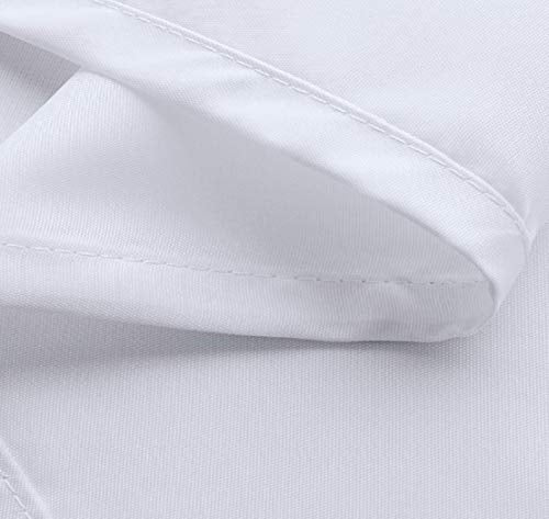 72 x 78 Washable Shower Curtain Liner Bathroom Waterproof Fabric Cloth Polyester (Best Hotel Quality Friendly) with Curved Plastic Hooks Set - Long, Pure White - color: Pure White, size: 72"W x 78"L (Pack of 1)