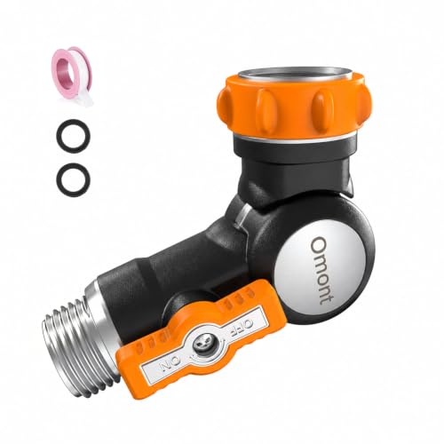 Omont Swivels 180° To 360° Garden Hose Connector Faucet Extender Metal Adjustable Water Hose Adapter Universal Water Hose Connector Fittings