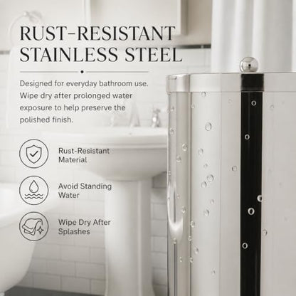[2023 Upgraded Version] HUJI Rust Resistant Stainless Steel Toilet Paper Roll Canister Holder w/Removable Base for Bathroom Storage (1 Pack, Toilet Paper Canister) - color: Stainless Steel