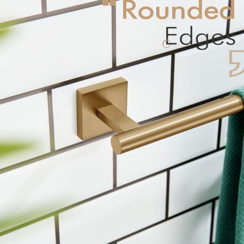 KOKOSIRI Towel Rack for Bathroom Wall Mount 9-Inch Hand Towel Ring Holders Champagne Bronze Bathroom Organization and Storage Stainless Steel, B4005CPG-L9 - color: Champagne Bronze
