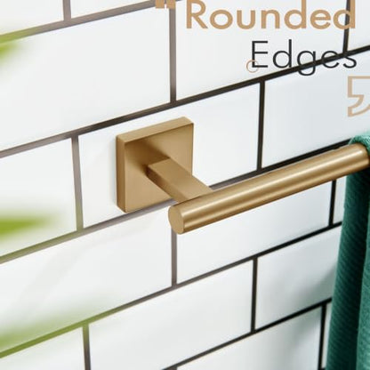 KOKOSIRI Towel Rack for Bathroom Wall Mount 9-Inch Hand Towel Ring Holders Champagne Bronze Bathroom Organization and Storage Stainless Steel, B4005CPG-L9 - color: Champagne Bronze