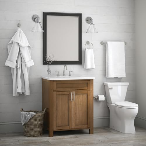 Delta Faucet Porter 24 inch Towel Bar, SpotShield Brushed Nickel , Bathroom Accessories, PTR24-BN - style: 24 inch Towel Bar