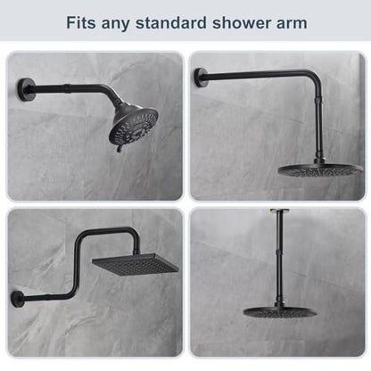 BRIGHT SHOWERS Shower Arm Extender for Rain and Handheld Shower Head, 6 Inch Shower Head Extension Arm, Shower Pipe Extension for Extending or Lowering Showerhead, Oil-Rubbed Bronze - color: Oil Rubbed Bronze, style: 6 Inch Extension